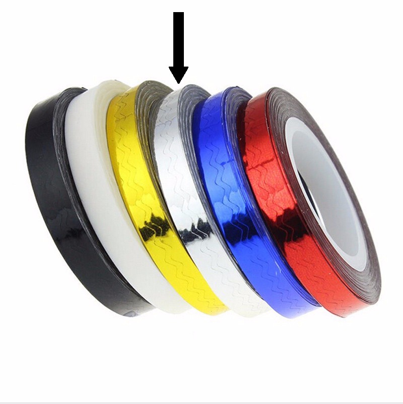 Striping Tape Zilver (Golfjes)