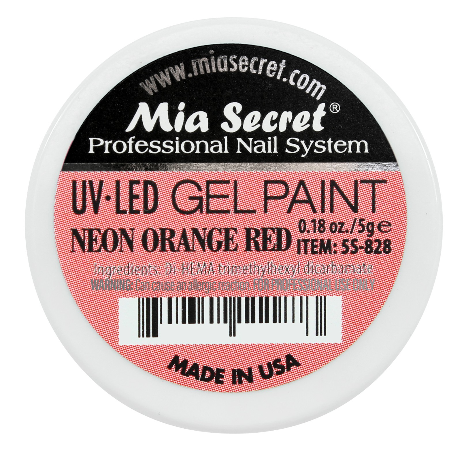 UV-Led Gelpaint Neon Oranje - Rood