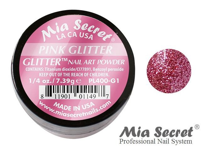 Glitter Acrylpoeder Pink