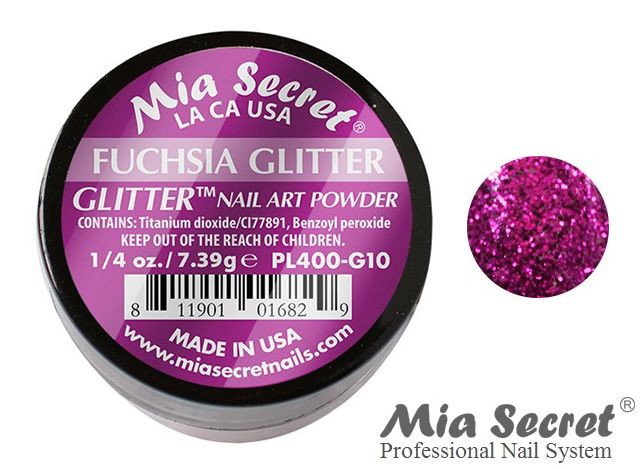 Glitter Acrylpoeder Fuchsia