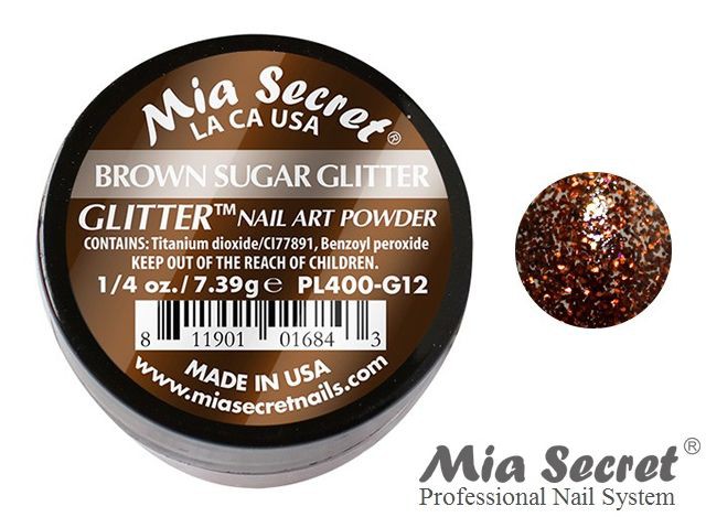 Glitter Acrylpoeder Brown Sugar