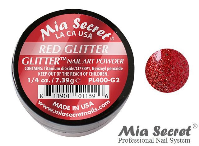 Glitter Acrylpoeder Red