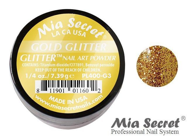 Glitter Acrylpoeder Gold