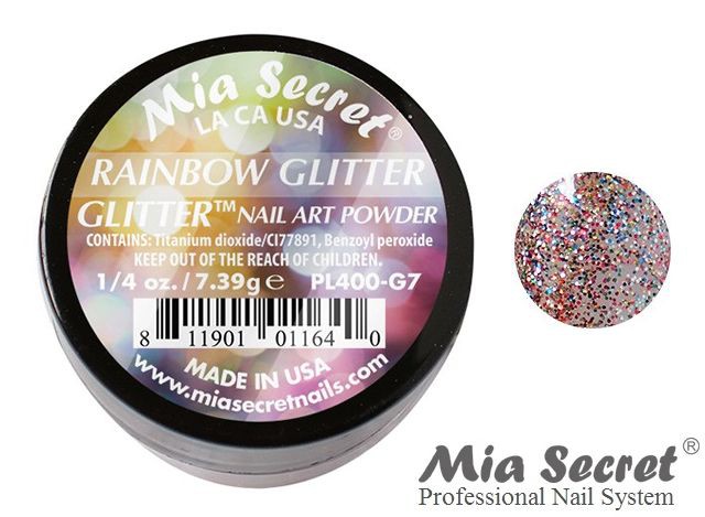 Glitter Acrylpoeder Rainbow