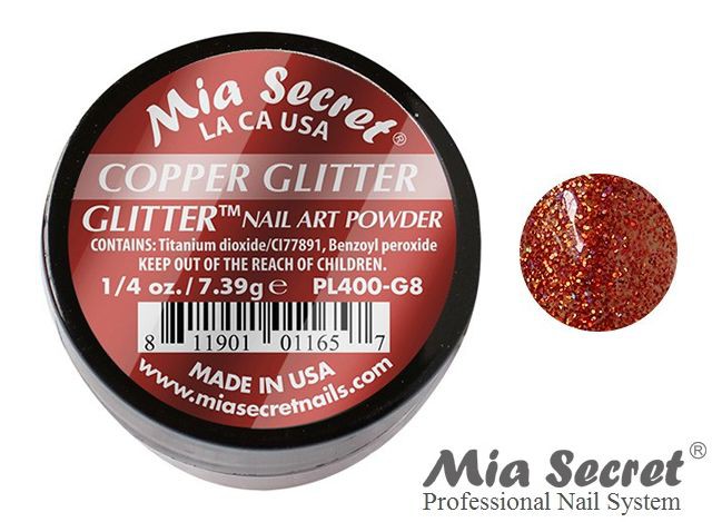 Glitter Acrylpoeder Copper