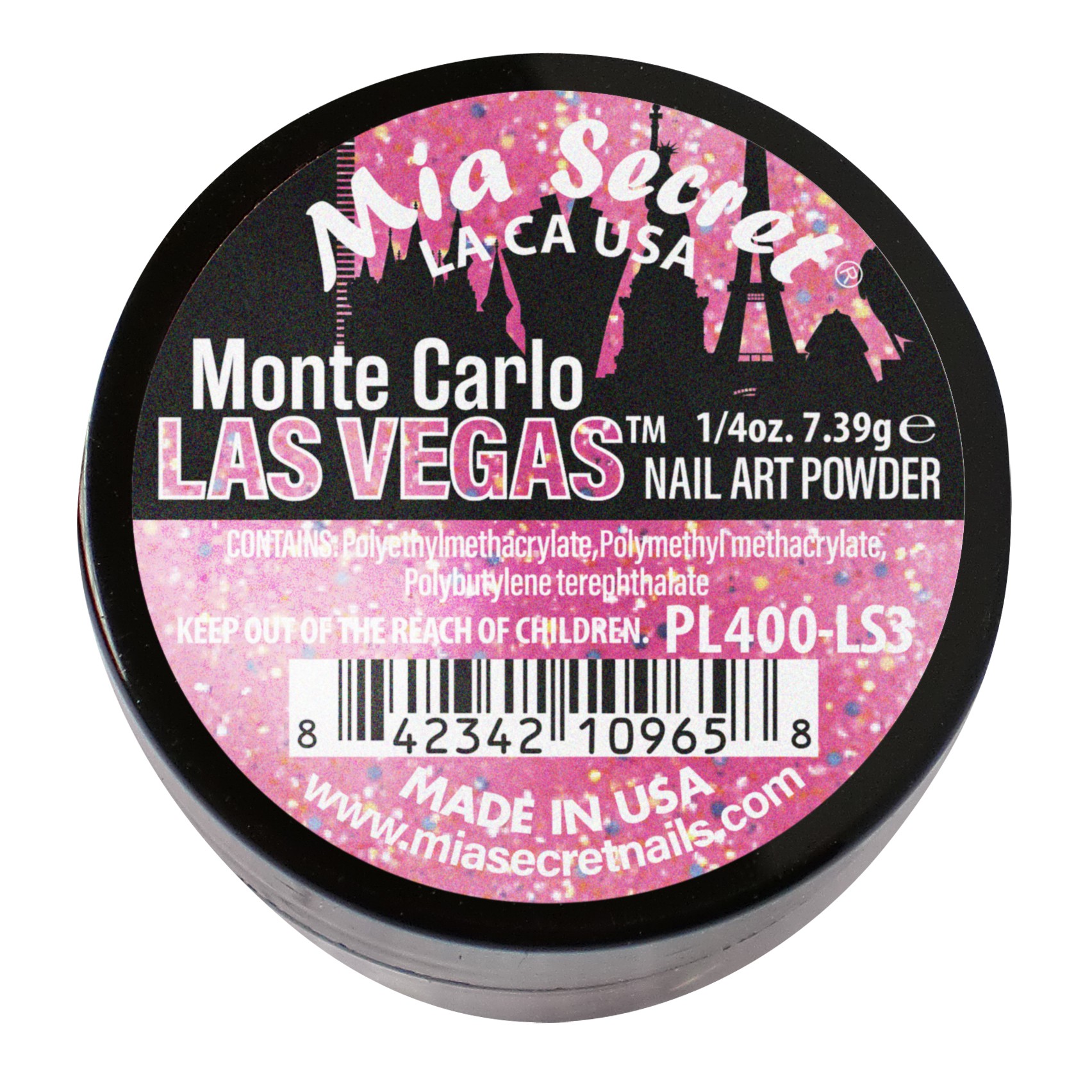 Micro Glitter Acrylpoeder Rose Pink