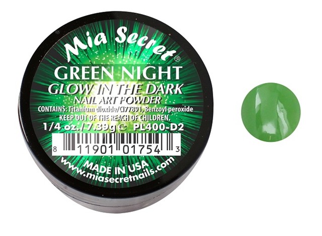 Glow in the Dark Acrylpoeder Green Night