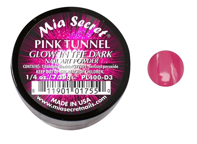 Glow in the Dark Acrylpoeder Pink Tunnel