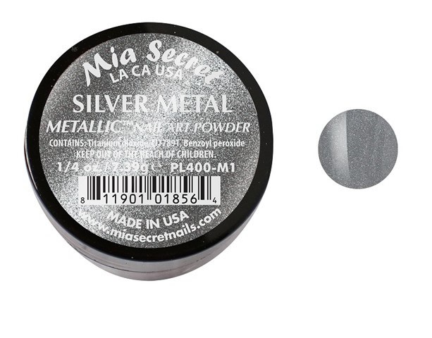 Metallic Acrylpoeder Silver Metal