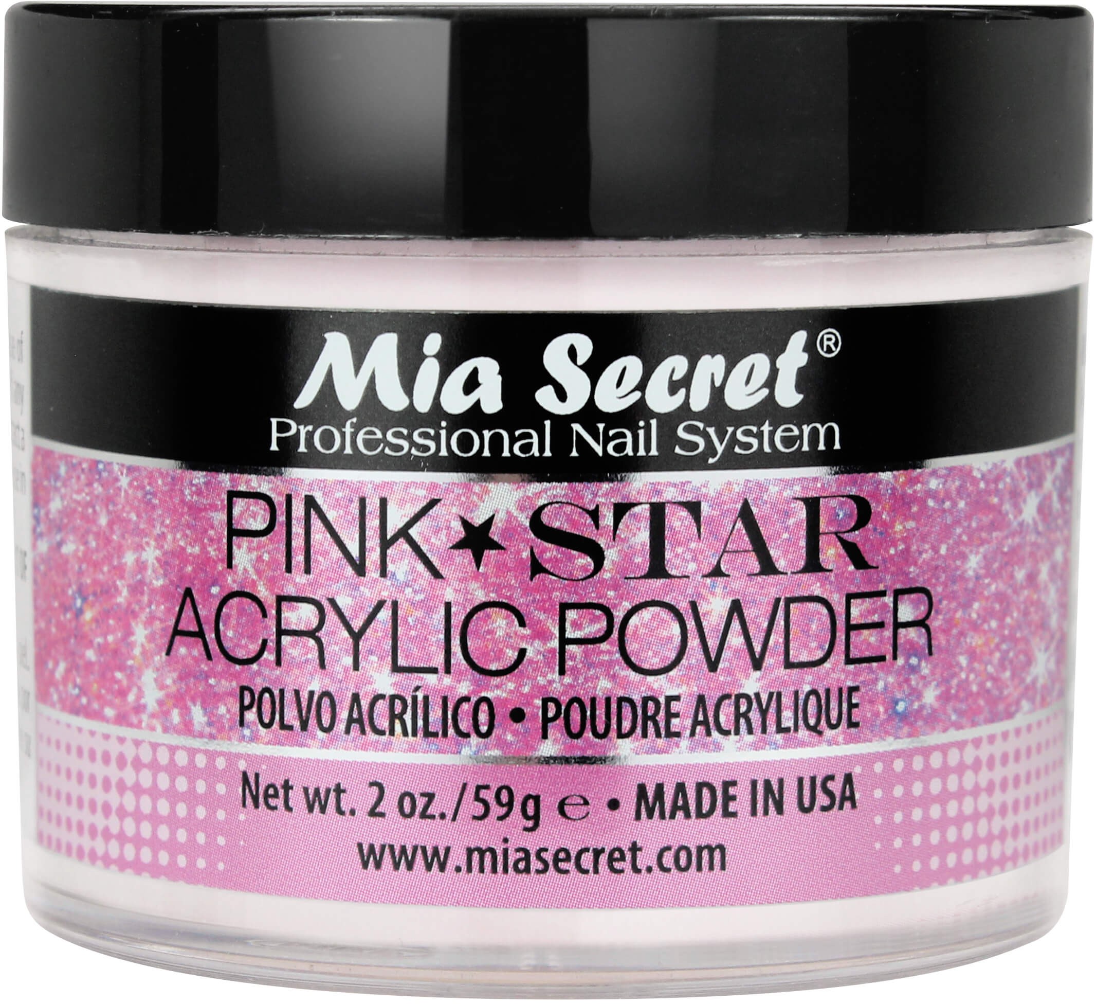 Acryl Poeder Roze Star 60ml.