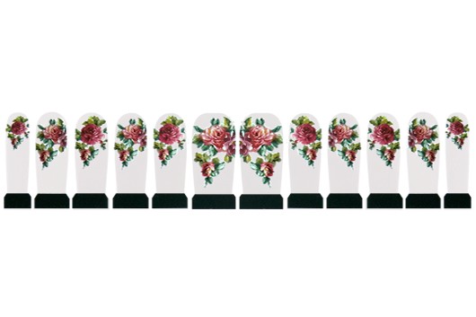 Nagelstickers Rozenstruik Wit