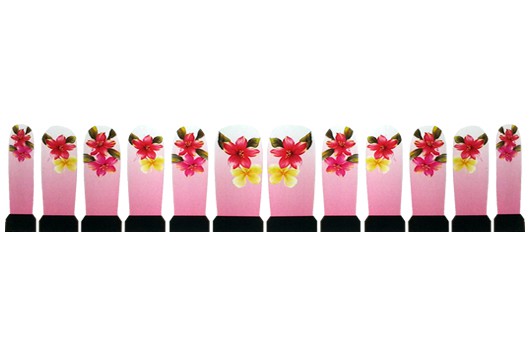 Nagelstickers Clematis Roze