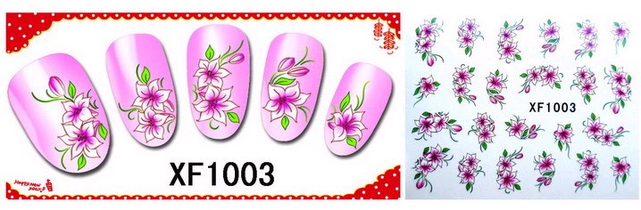 Water Transfer Sticker Roze Wit Bloemen