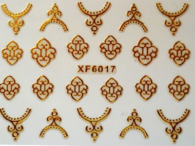 3D Nagelstickers Goud Sierlijk