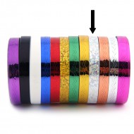 Striping Tape Glitter Zilver (Golfjes)