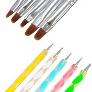 Acryl Penselen met druppelpen (5 kleuren)