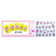 Water Transfer Sticker Fel Roze Bloemen met Vlinder