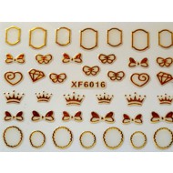 3D Nagelstickers Goud Diamant