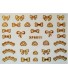 3D Nagelstickers Goud Strikken en Kronen