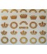 3D Nagelstickers Goud Kronen en Kransen